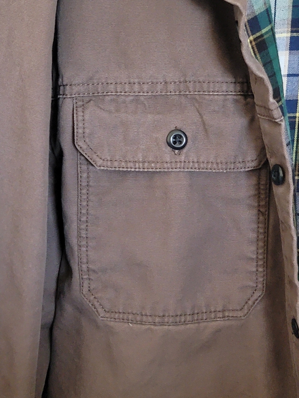 Eddie Bauer Men's Brown Utility Jacket 100% Cotton Size XL - Picture 4 of 8